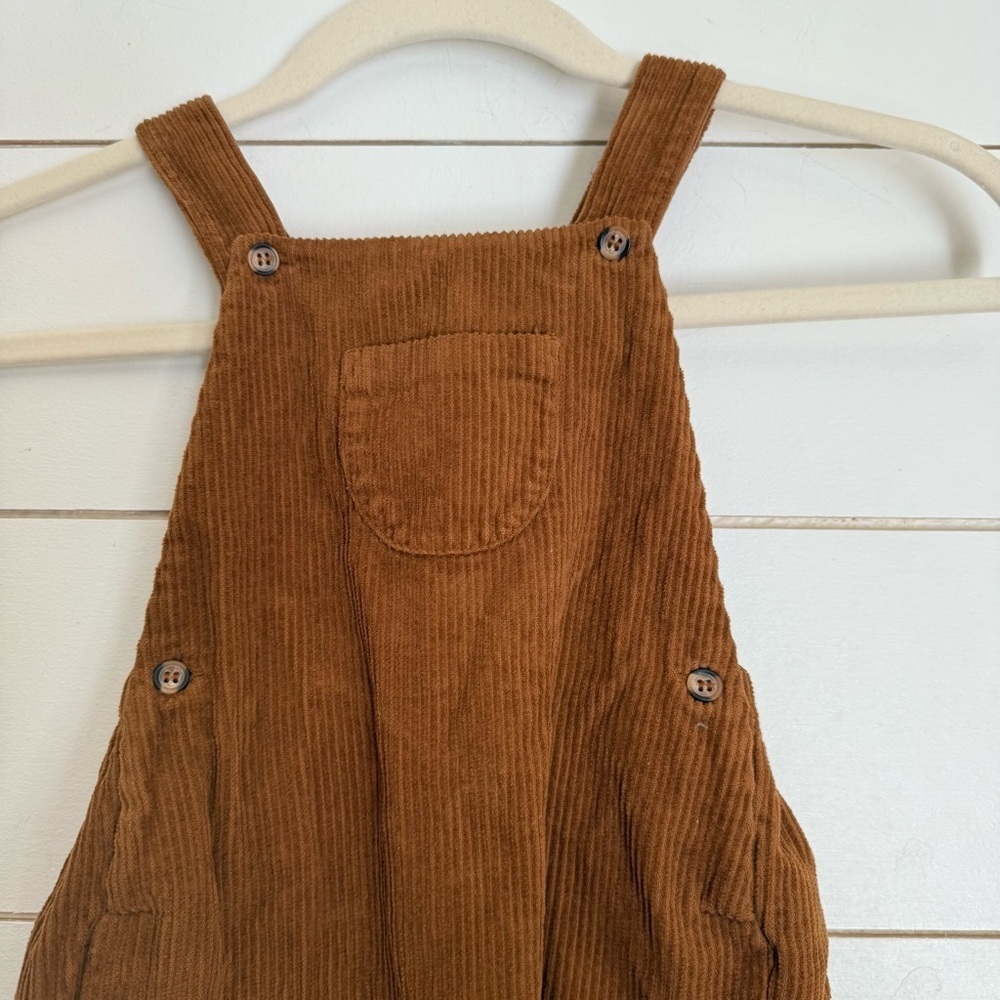 The Simple Folk Overall Romper, Rust - Picture 6 of 16